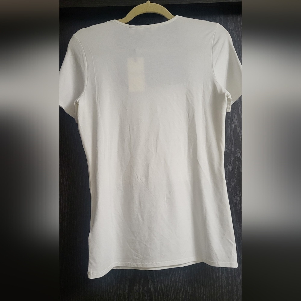 Ted Baker White Fitted T-Shirt with Short Sleeves - Picture 5 of 11